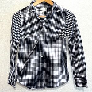 J. Crew Black & White Checker Woman Shirt